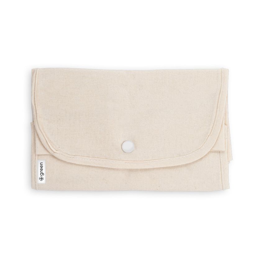 BEIRUT Bolsa plegable de algodón (50%), algodón reciclado (30%) y poliéster (20% rPET) (140 g/m²).