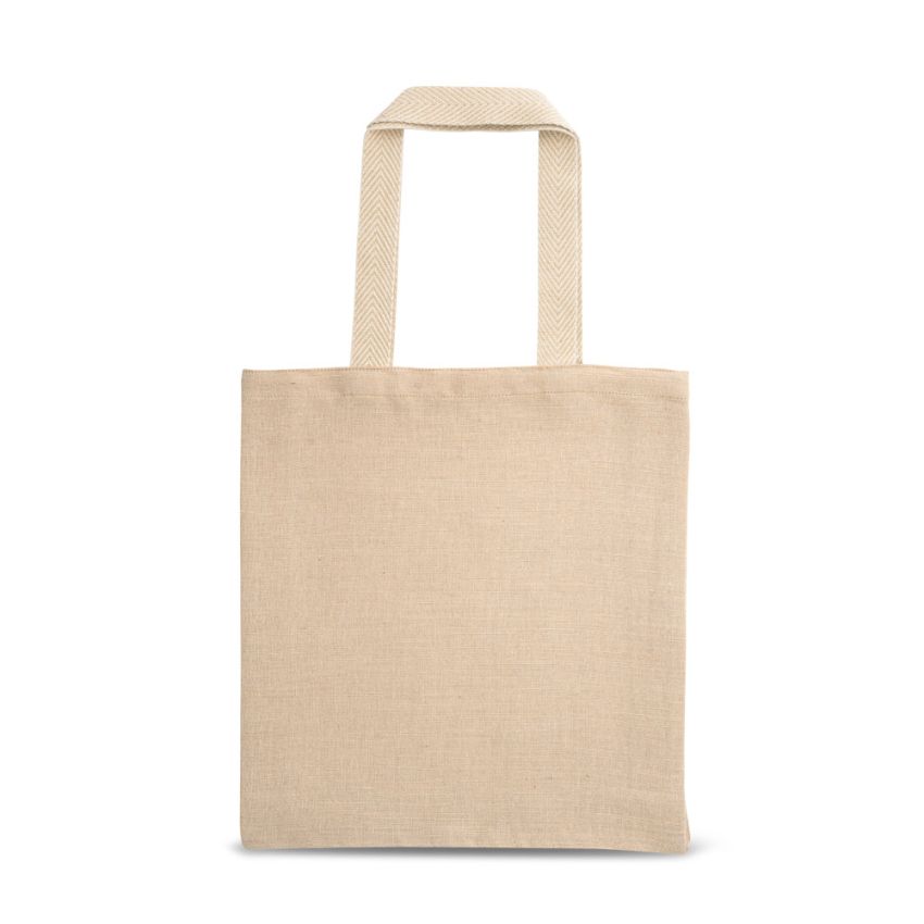 PADOVA Bolsa de yute (275 g/m²) con bolsillo interior de algodón 100% (120 g/m²).