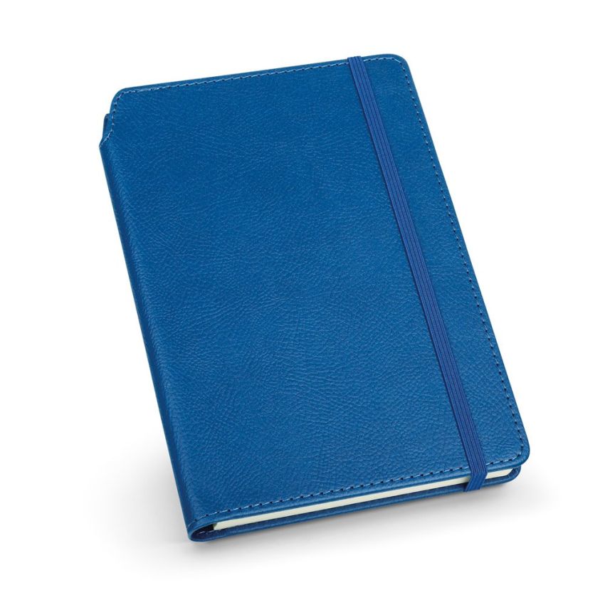 MORIAH Bloc de notas A5 en PU con hojas rayadas, hechas de material certificado FSC™ y otros materiales controlados.