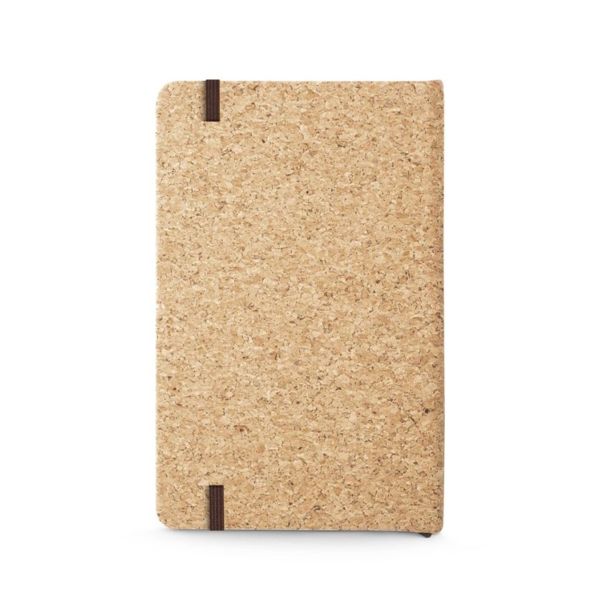 HAWKINS Bloc de notas de bolsillo de corcho con hojas lisas, fabricado con material certificado FSC™ y otros materiales controlados.