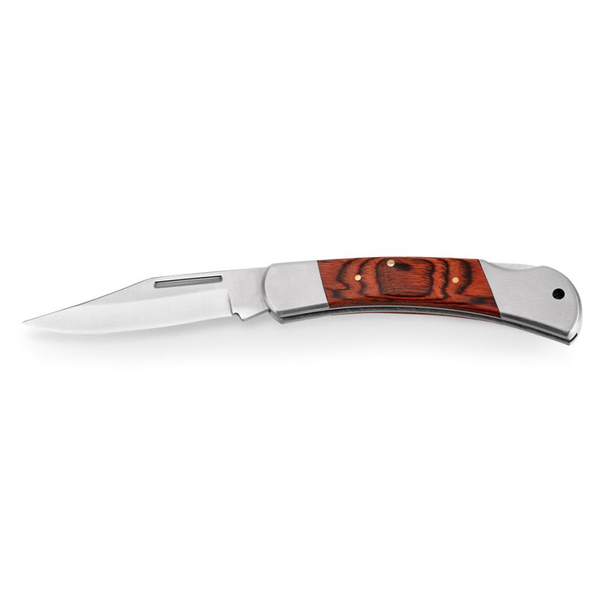 FALCON II Navaja de acero inoxidable y madera
