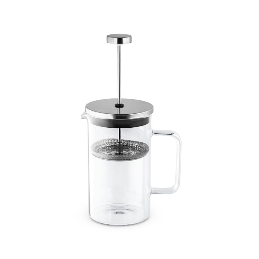 JENSON Cafetera de vidrio de borosilicato y acero inoxidable 600 ml