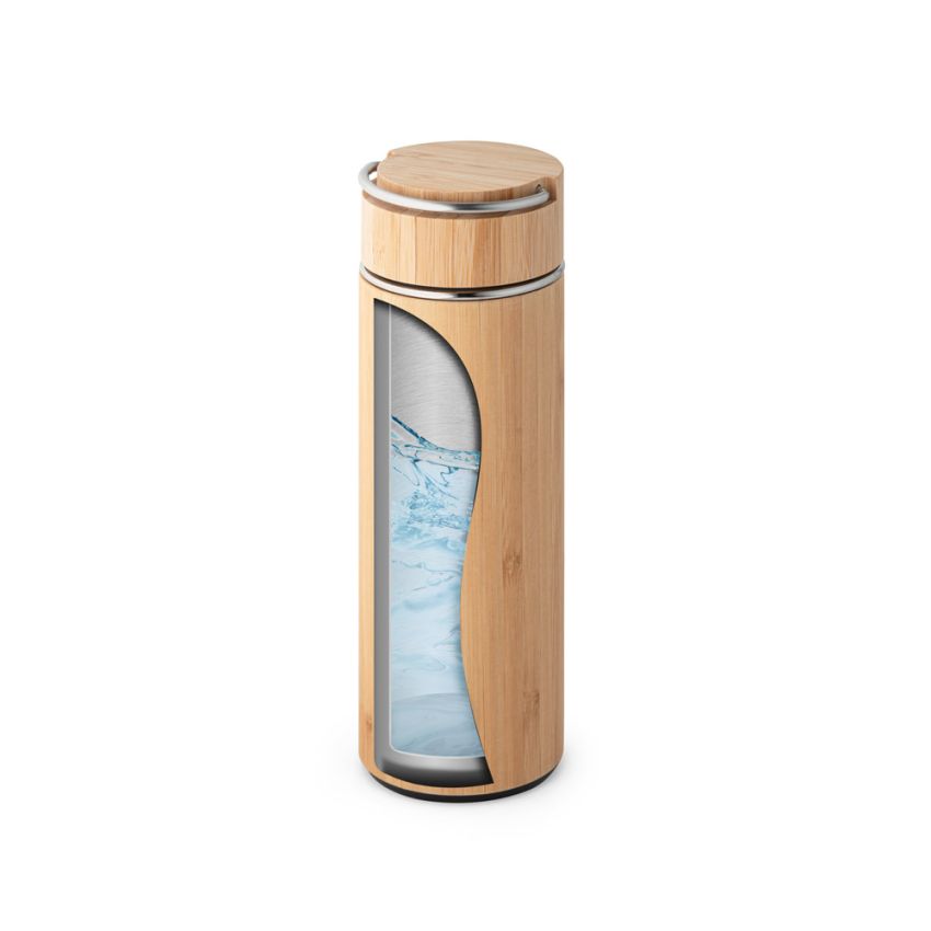 SOW Botella térmica de bambú y acero inoxidable 440 ml