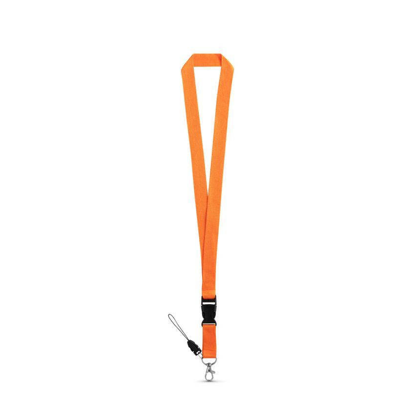 ANQUETIL Lanyard de poliéster con mosquetón metálico