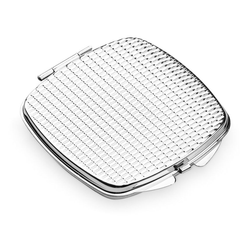 SHIMMER Espejo de bolso doble de metal