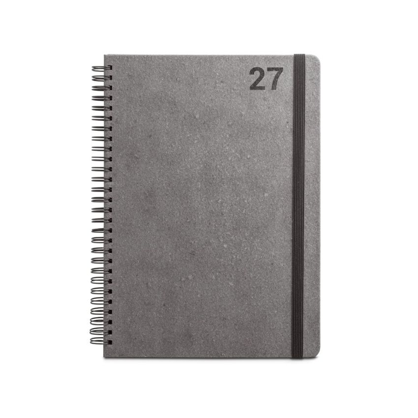 SIMMEL B5 Agenda B5, con anillas, en piel (58% reciclada)