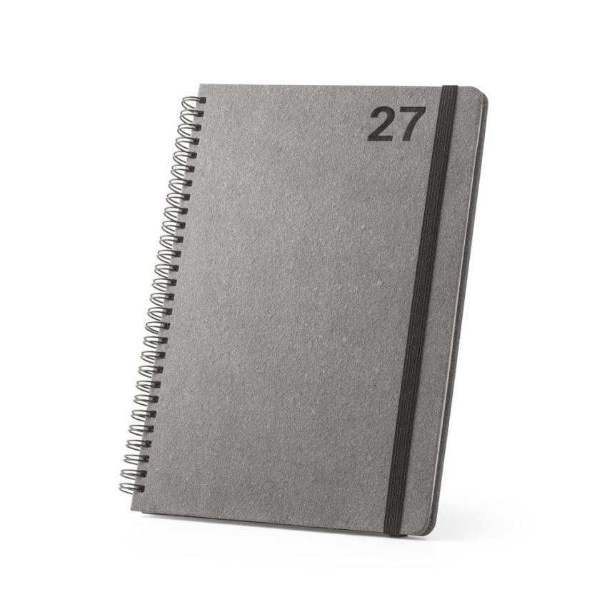 SIMMEL B5 Agenda B5, con anillas, en piel (58% reciclada)