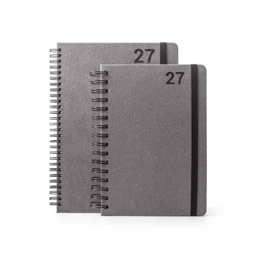 SIMMEL B5 Agenda B5, con anillas, en piel (58% reciclada)
