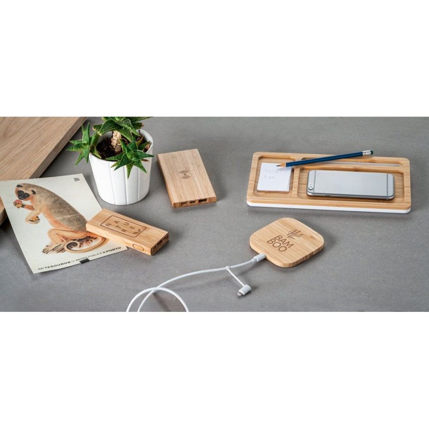 KOHN Power bank 5.000 mAh de bambú