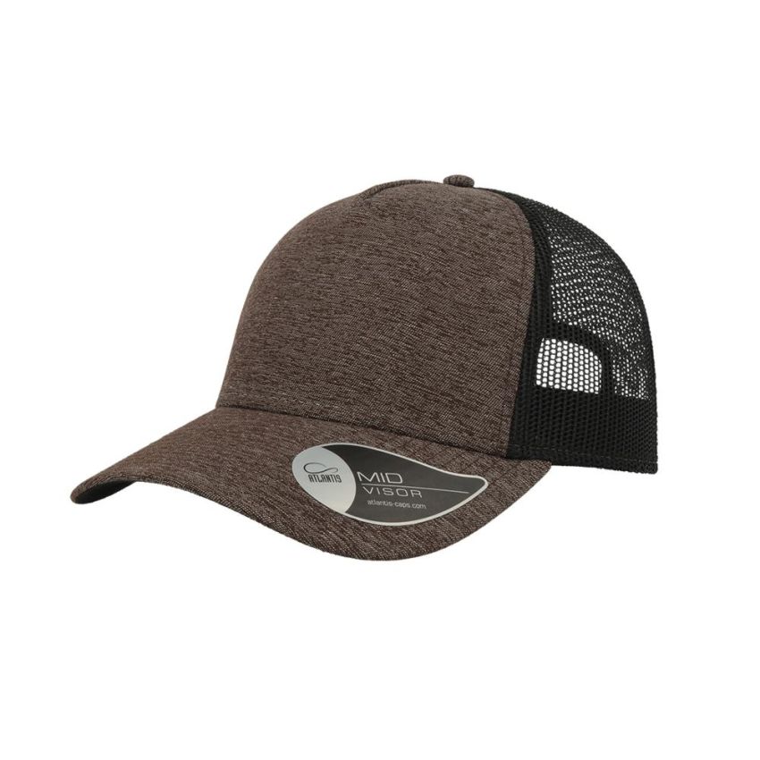 Gorra Rapper Melange, 73% algodón / 27% poliéster