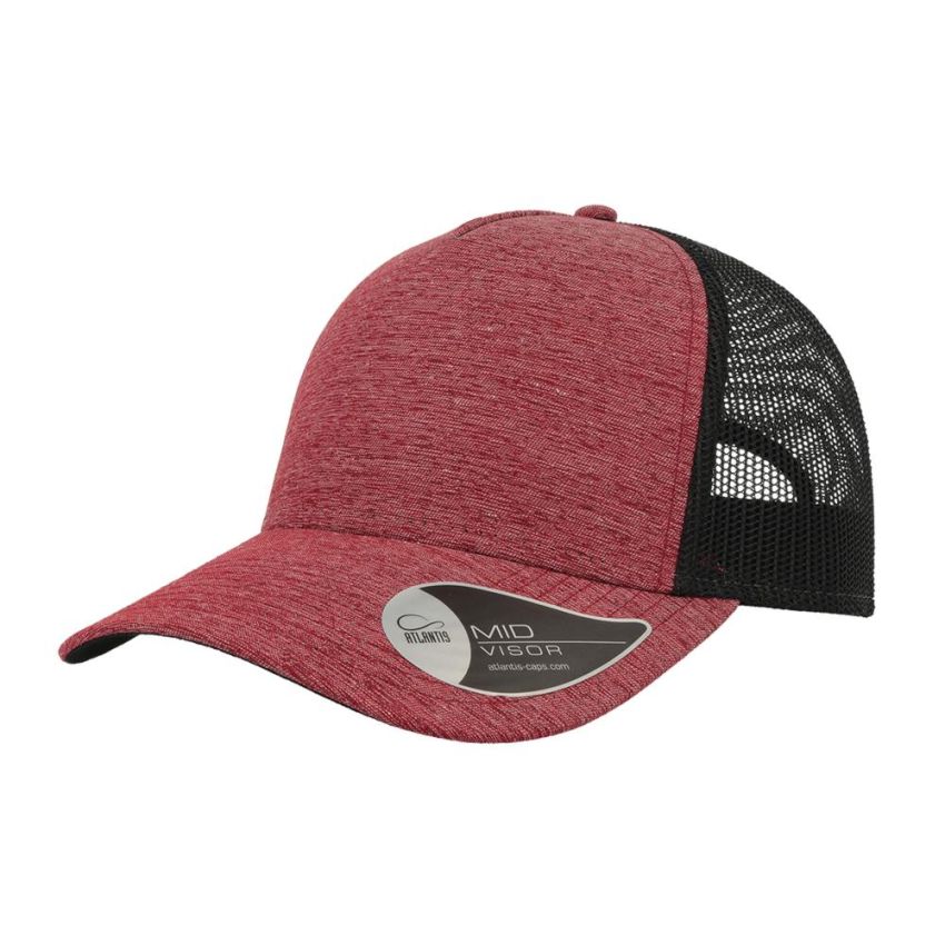 Gorra Rapper Melange, 73% algodón / 27% poliéster