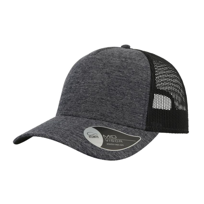 Gorra Rapper Melange, 73% algodón / 27% poliéster