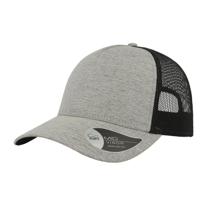 Gorra Rapper Melange, 73% algodón / 27% poliéster