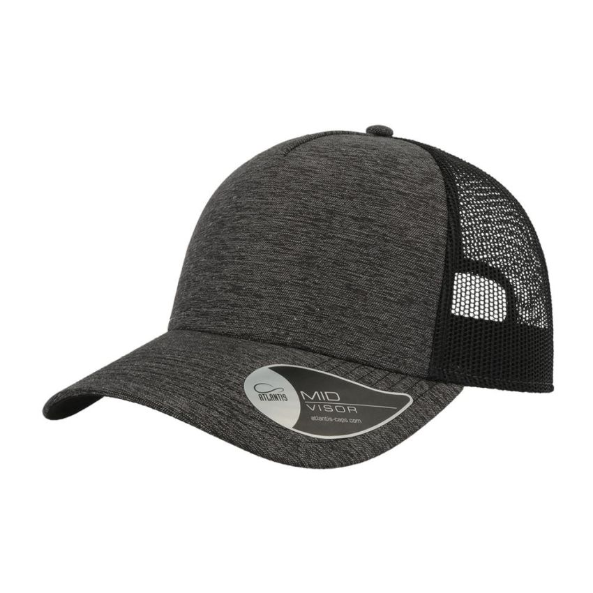 Gorra Rapper Melange, 73% algodón / 27% poliéster