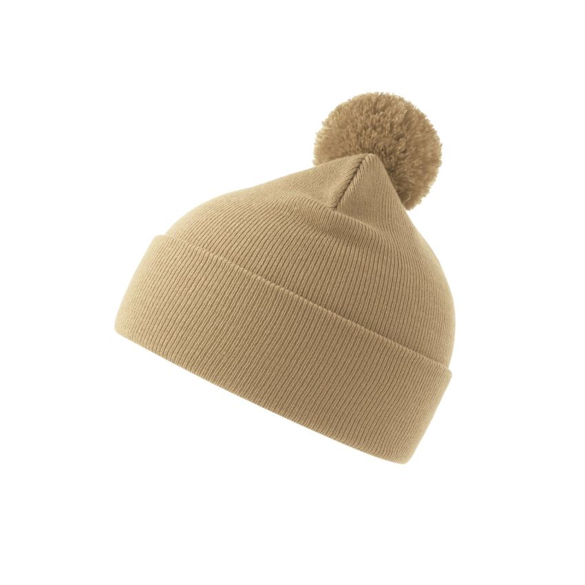 WIND-S CON POMPÓN Gorro Wind S con pompón, 100% poliéster reciclado