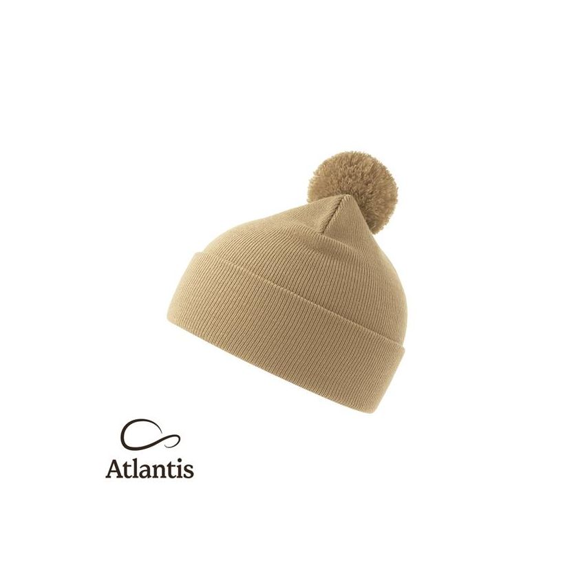 WIND-S CON POMPÓN Gorro Wind S con pompón, 100% poliéster reciclado