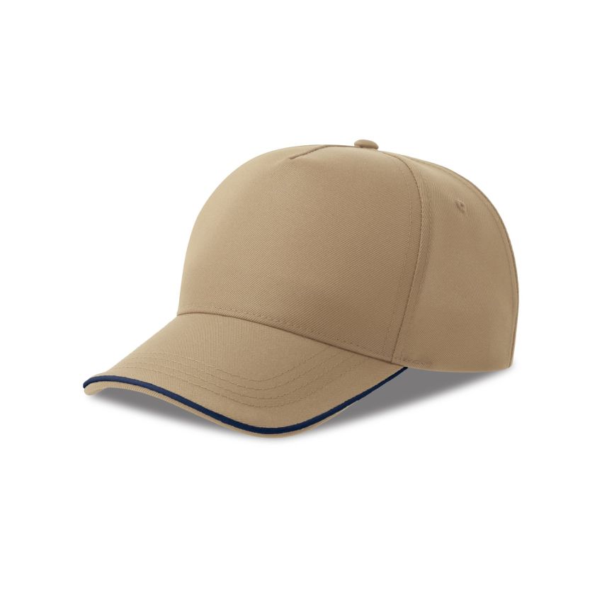 RECY FIVE PIPING Gorra Recy Five Piping, 100% Poliéster Reciclado