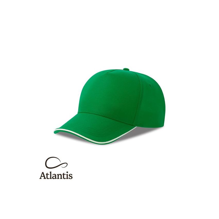 RECY FIVE PIPING Gorra Recy Five Piping, 100% Poliéster Reciclado