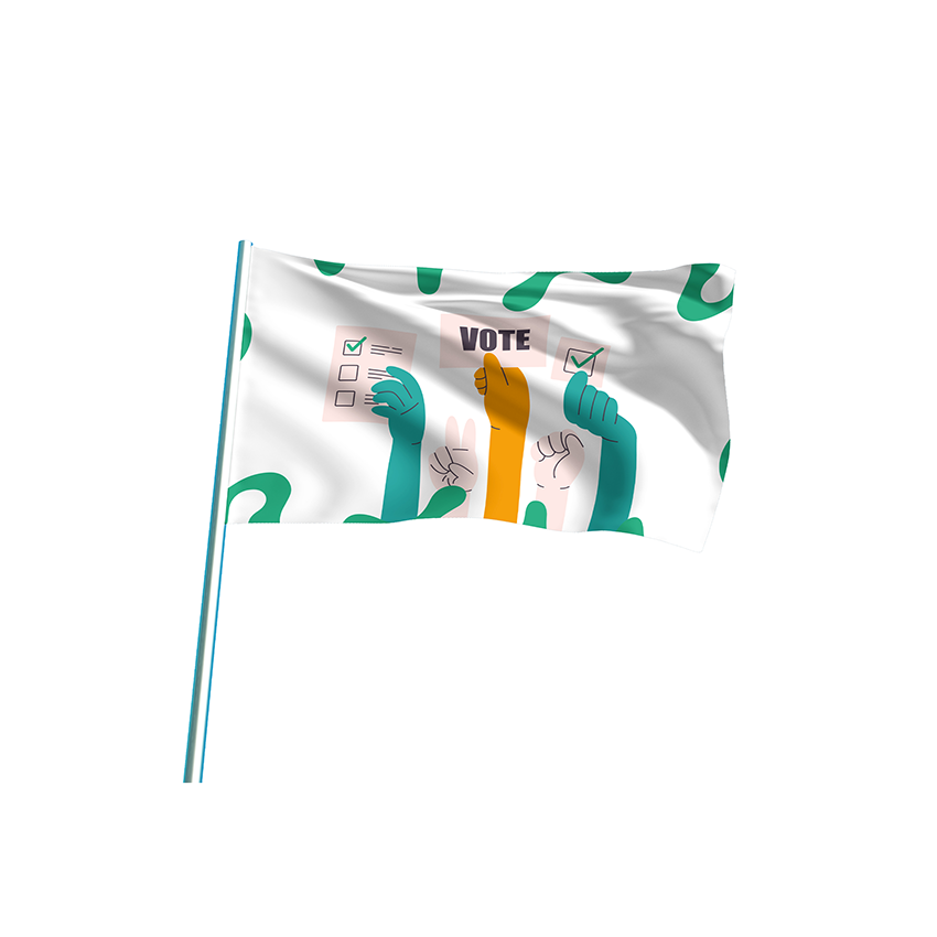 Bandera Electoral 100% Personalizada