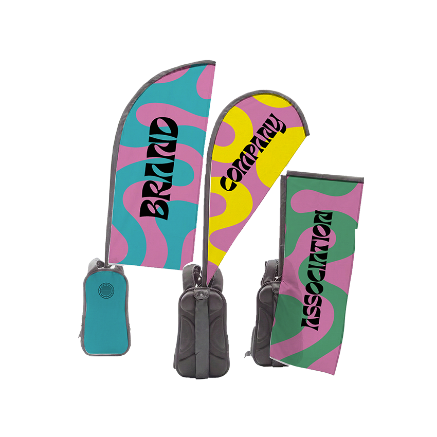 Bandera Mochila 100% Personalizada