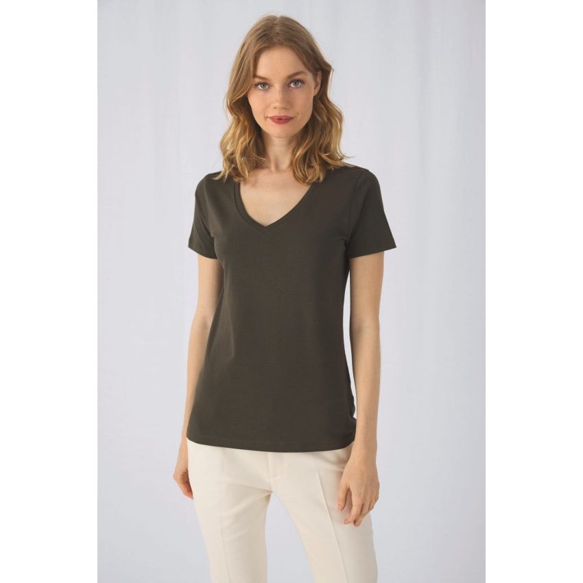 Camiseta orgánica Inspire de mujer con escote en V
