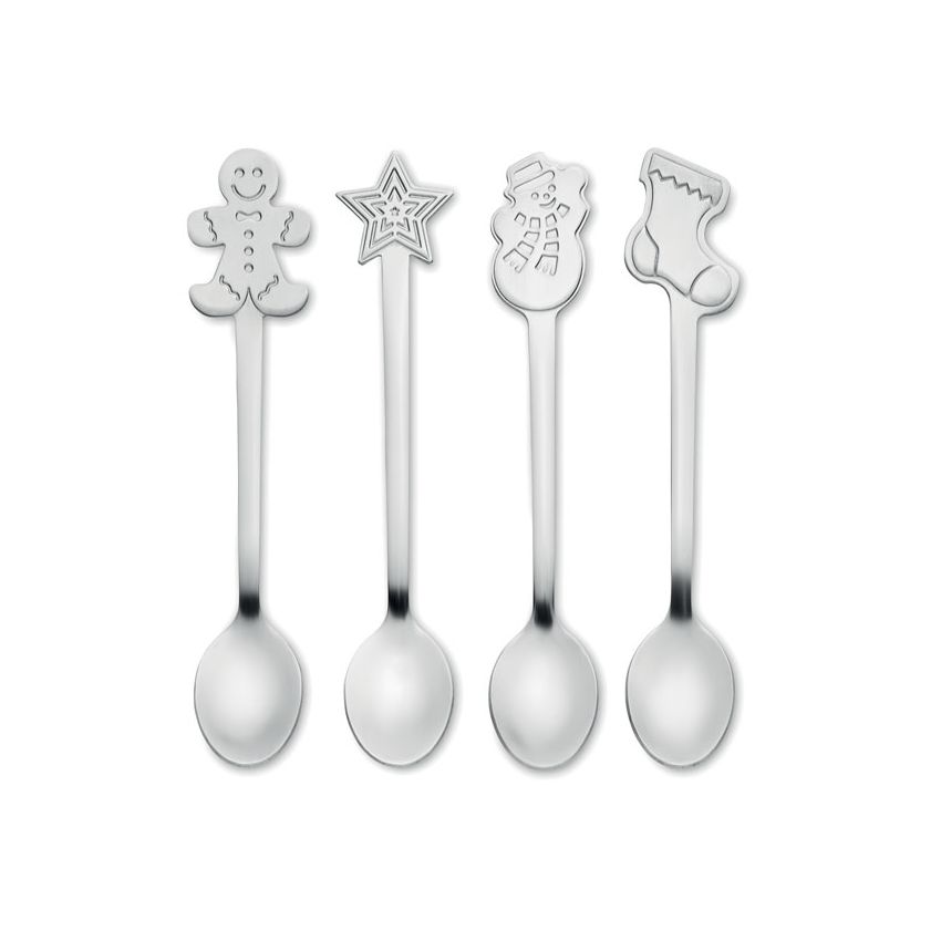 Set de 4 cucharillas de café Navidad