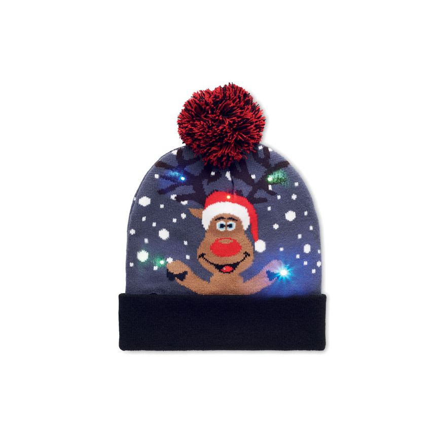 Gorro de Navidad de punto con LED