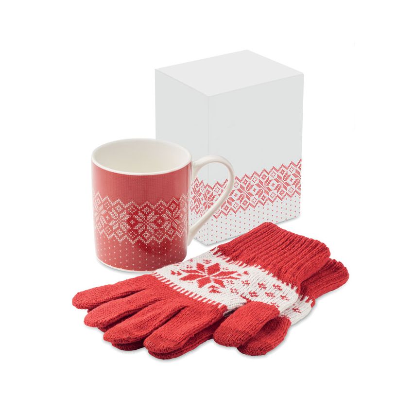 Conjunto guantes taza