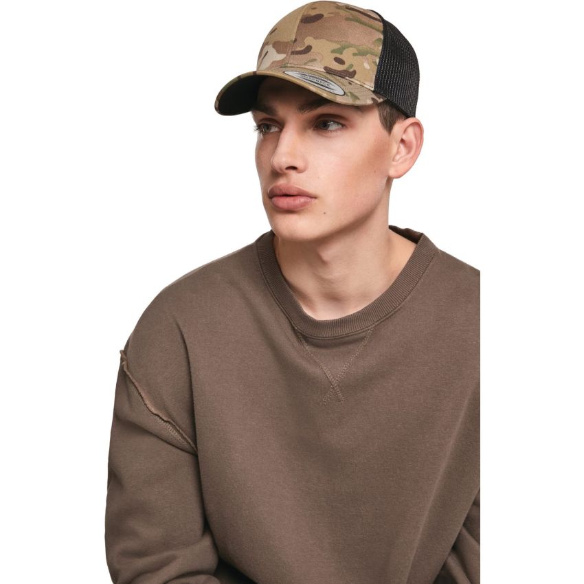 Gorra retro trucker multicam