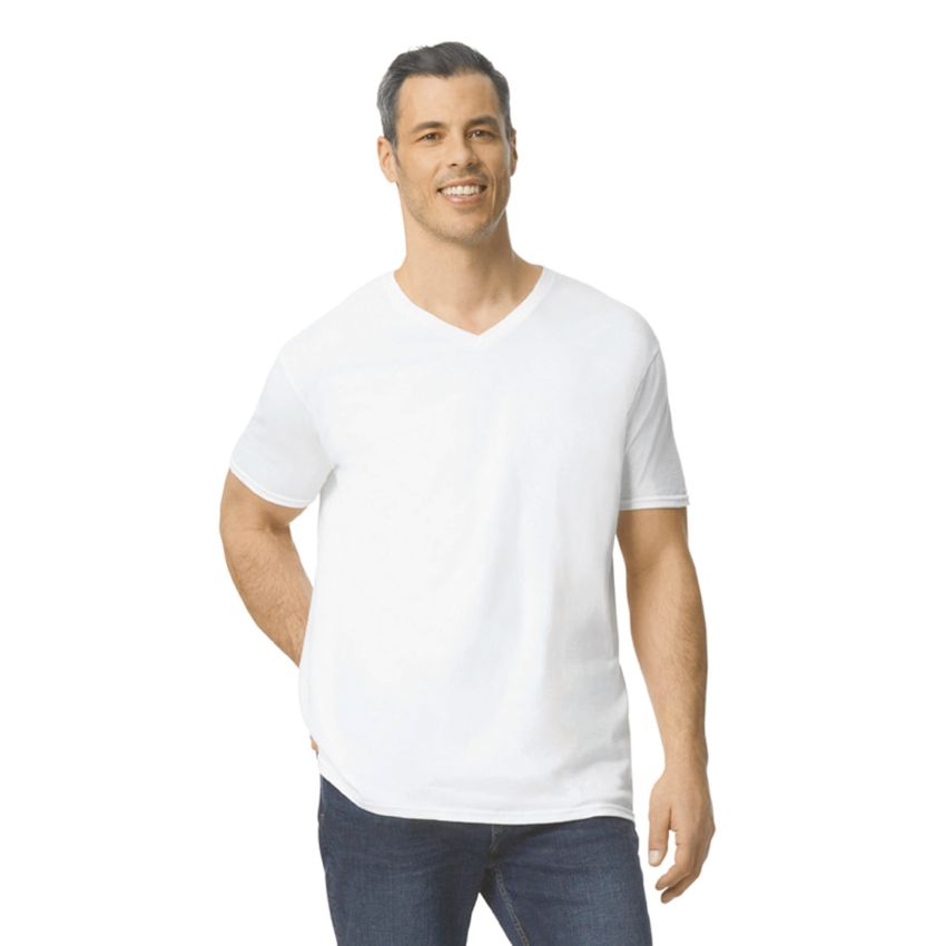 CAMISETA PARA ADULTO DE ESTILO SUAVE CON CUELLO EN V