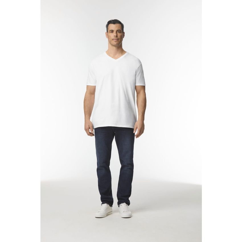 CAMISETA PARA ADULTO DE ESTILO SUAVE CON CUELLO EN V
