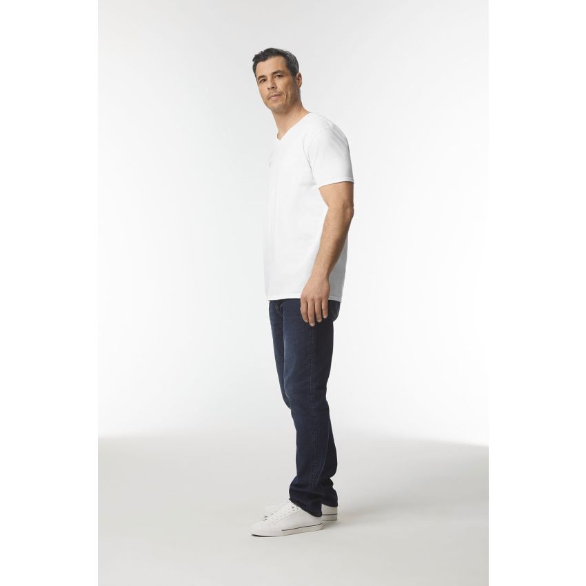 CAMISETA PARA ADULTO DE ESTILO SUAVE CON CUELLO EN V