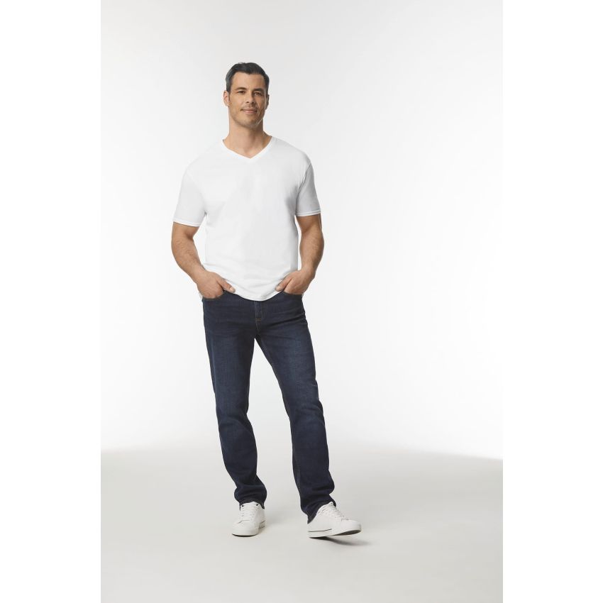 CAMISETA PARA ADULTO DE ESTILO SUAVE CON CUELLO EN V