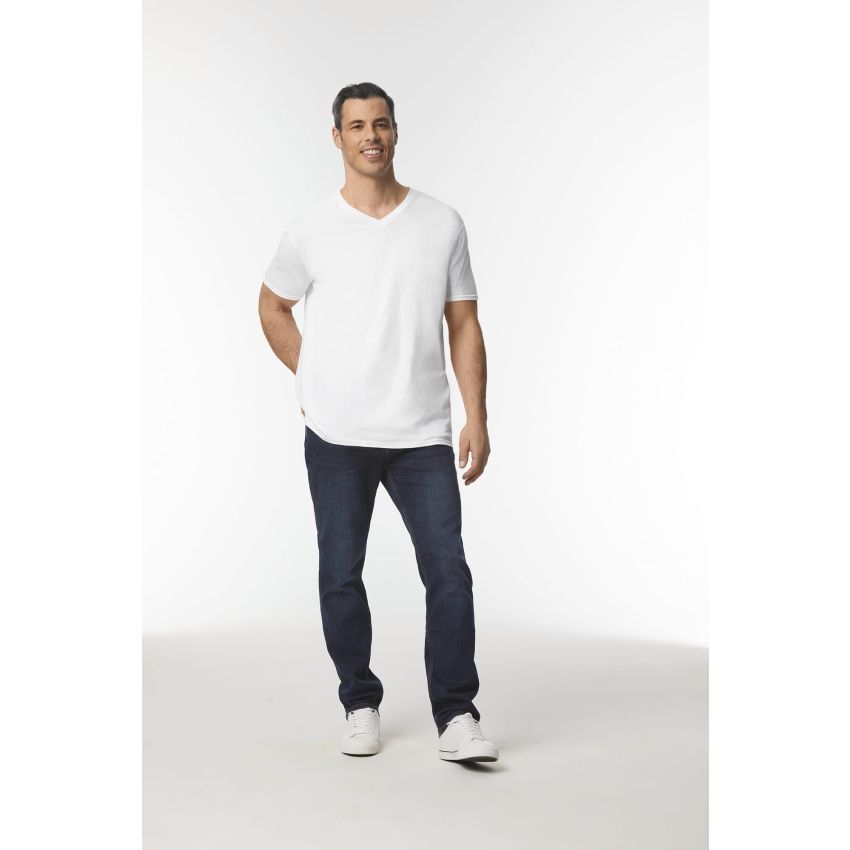 CAMISETA PARA ADULTO DE ESTILO SUAVE CON CUELLO EN V