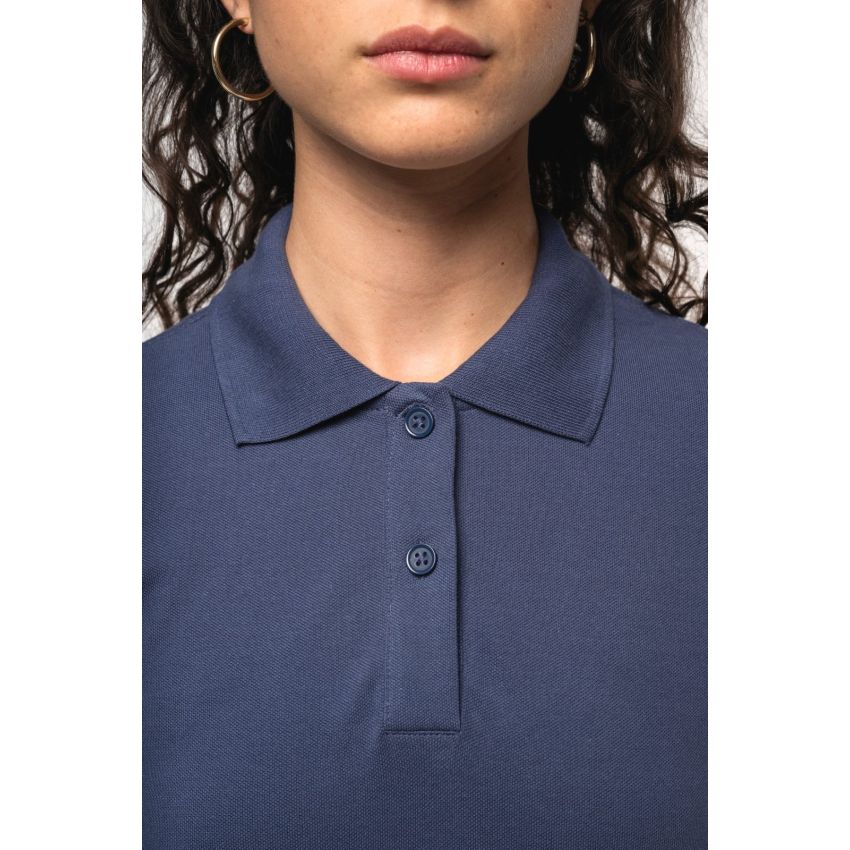 Polo de piqué de manga corta para mujer