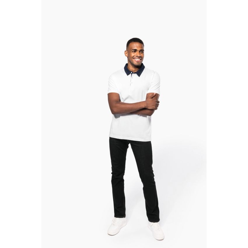 Polo de hombre jersey bicolor