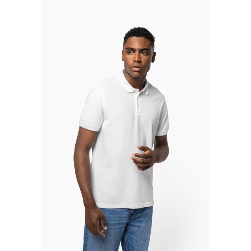 Men's short-sleeve piqué knit polo