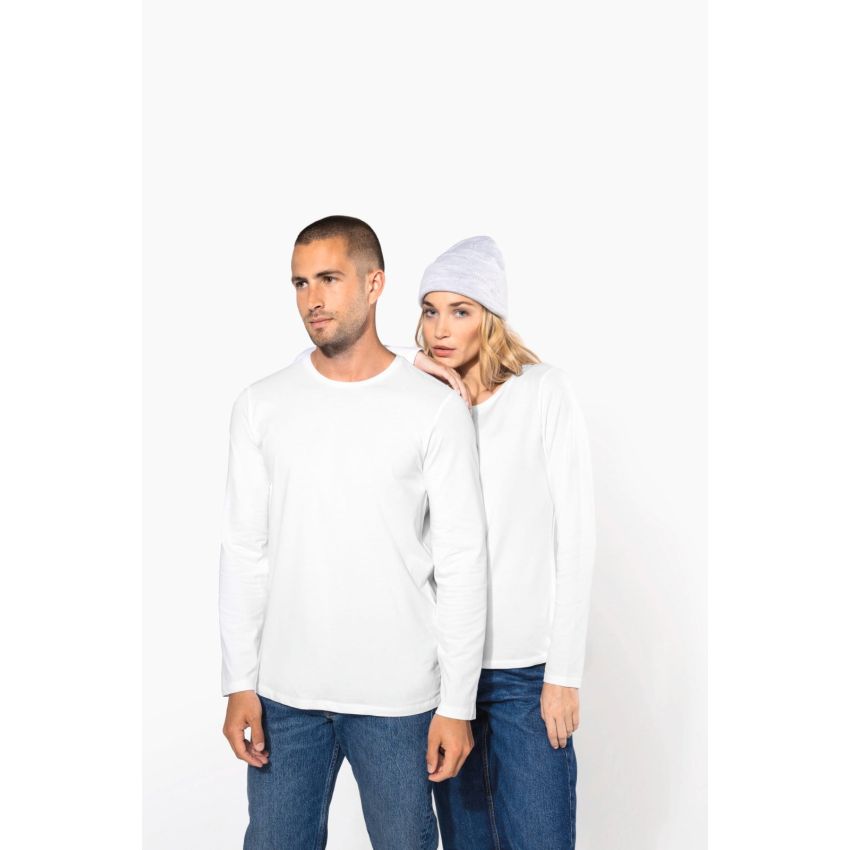 Camiseta de manga larga con cuello redondo