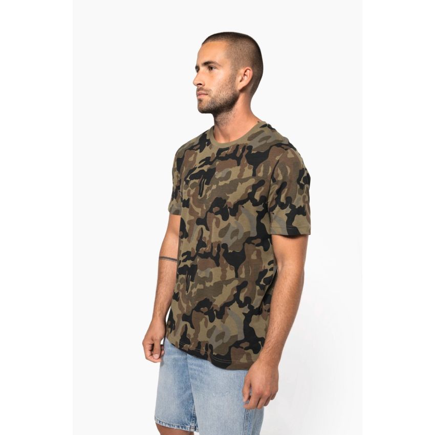 Camiseta de manga corta camuflada