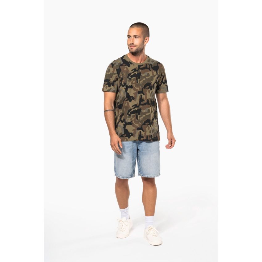 Camiseta de manga corta camuflada