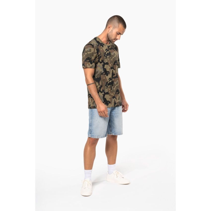 Camiseta de manga corta camuflada