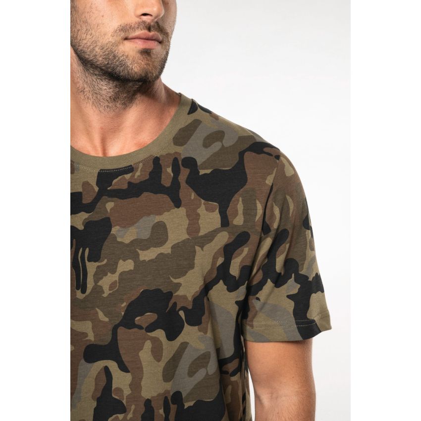 Camiseta de manga corta camuflada