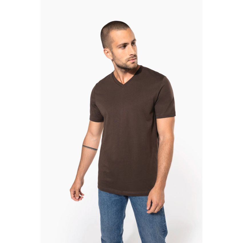 Camiseta de manga corta con cuello en V