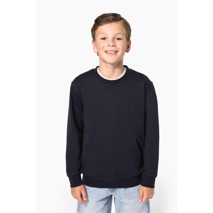 Sudadera reciclada cuello redondo niño