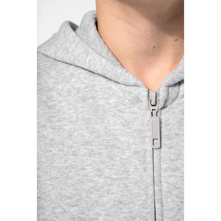 Sudadera reciclada con cremallera y capucha para niño