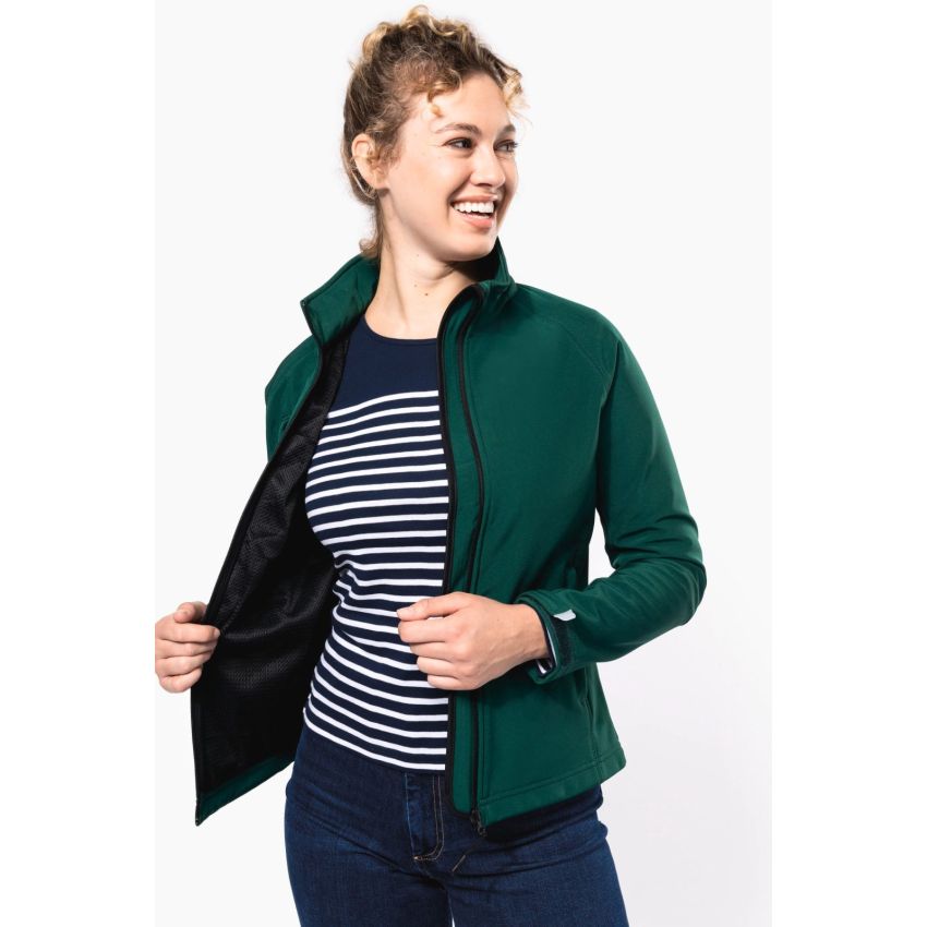 Chaqueta softshell de mujer con capucha desmontable