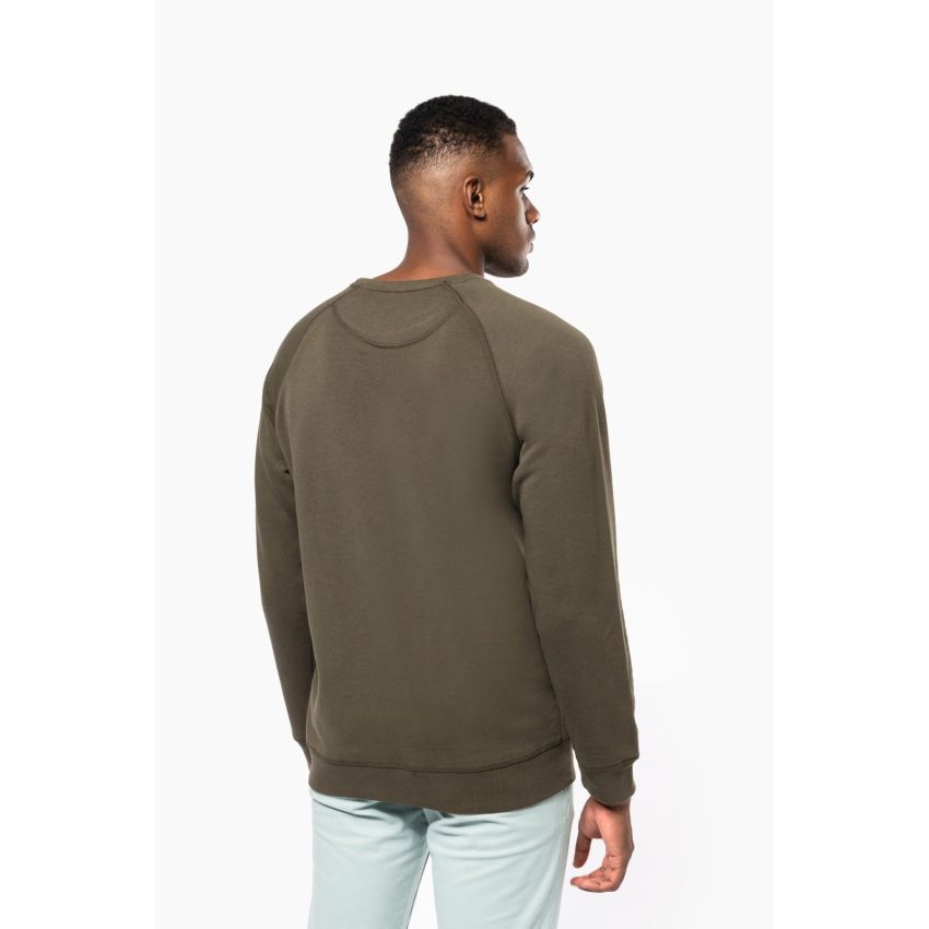 Sudadera BIO de hombre con cuello redondo y mangas raglán