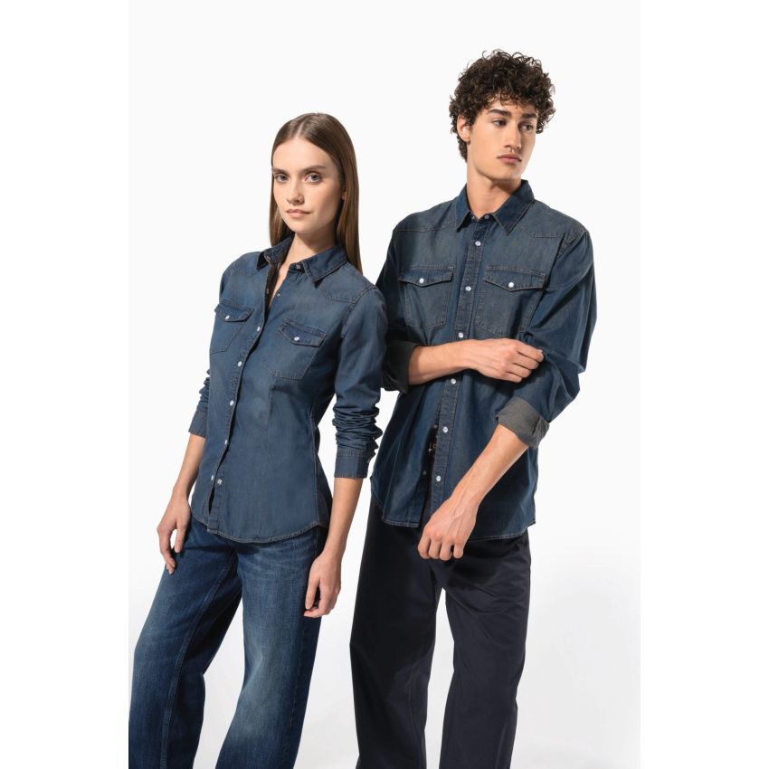 Camisa vaquera de manga larga