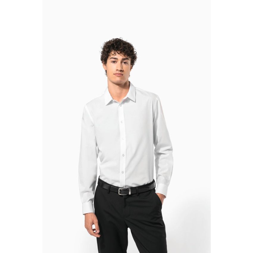 Camisa popelín de polialgodón de fácil cuidado para hombre