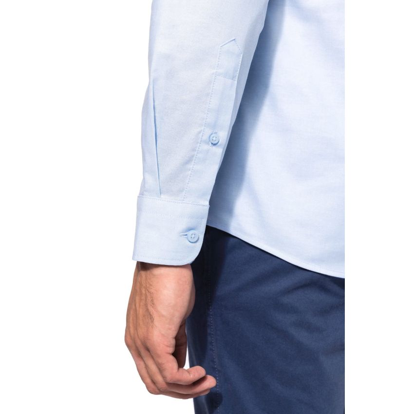 Camisa Oxford de manga larga para hombre